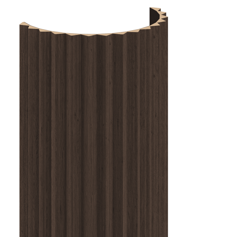 Mexen Ovalo 01 ryhované elastické stenné lamely 280 x 36 cm, technická dyha, Mocca Dub - S130-280-01-045