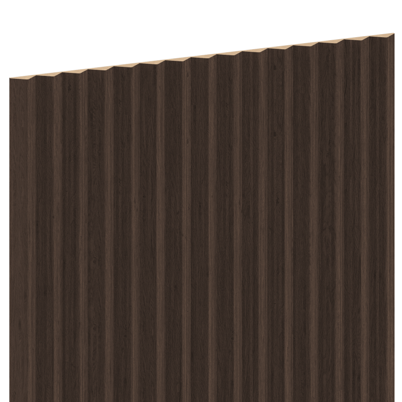 Mexen Ovalo 01 ryhované elastické stenné lamely 280 x 36 cm, technická dyha, Mocca Dub - S130-280-01-045