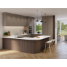 Mexen Ovalo 01 ryhované elastické stenné lamely 280 x 36 cm, technická dyha, Mocca Dub - S130-280-01-045