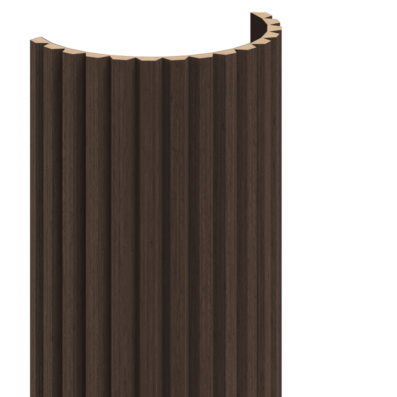 Mexen Ovalo 02 stenové lamely s ryhovaním pružné 280 x 36 cm, technická dyha, Dub Mocca - S130-280-02-045