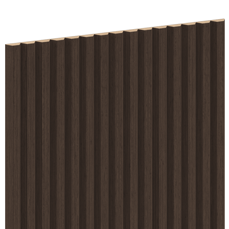 Mexen Ovalo 02 stenové lamely s ryhovaním pružné 280 x 36 cm, technická dyha, Dub Mocca - S130-280-02-045
