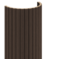 Mexen Ovalo 03 lamely na stenu ryhované elastické 280 x 36 cm, technická dyha, Dub Mocca - S130-280-03-045