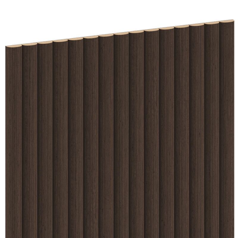 Mexen Ovalo 03 lamely na stenu ryhované elastické 280 x 36 cm, technická dyha, Dub Mocca - S130-280-03-045