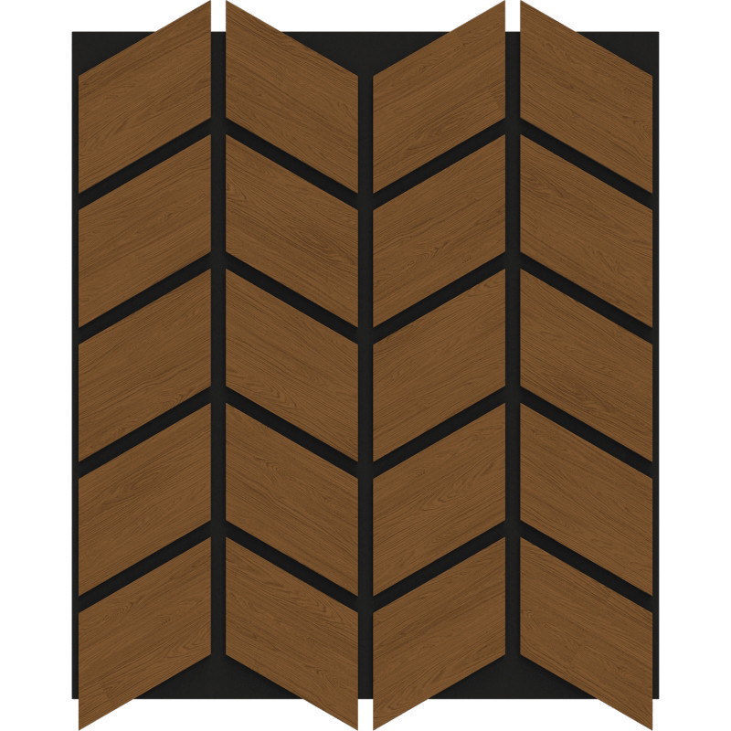 Mexen Form 03 vzorka akustického nástenného panelu, plsť 9 mm, technická dyha, Dub Natural - S111-03-042-S