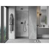 Mexen Mist-B otváracie sprchové dvere 85 cm, transparentné, kartáčovaná zbraň šedá - 8A2-085-000-66-00