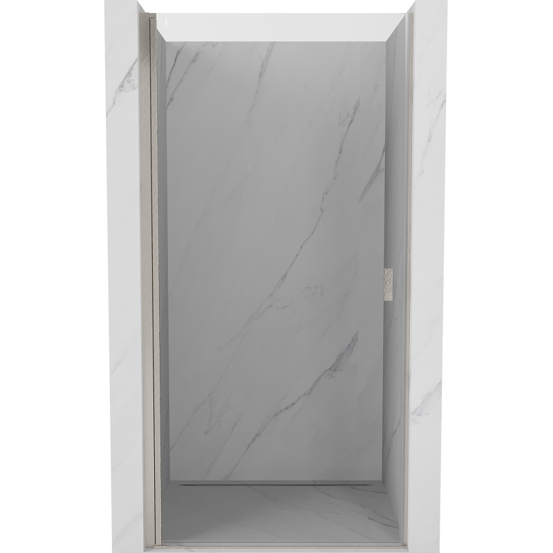 Mexen Mist-B 90 cm výklopné sprchové dvere, priehľadné, brúsený nikel - 8A2-090-000-97-00