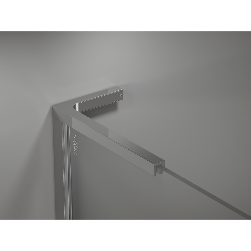 Mexen Kioto L sprchová stena Walk-in 90 x 200 cm, biela ombré 8 mm, chróm - 800-090-103-01-86