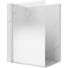 Mexen Kioto L sprchová stena Walk-in 100 x 200 cm, biela ombre 8 mm, chróm - 800-100-103-01-86