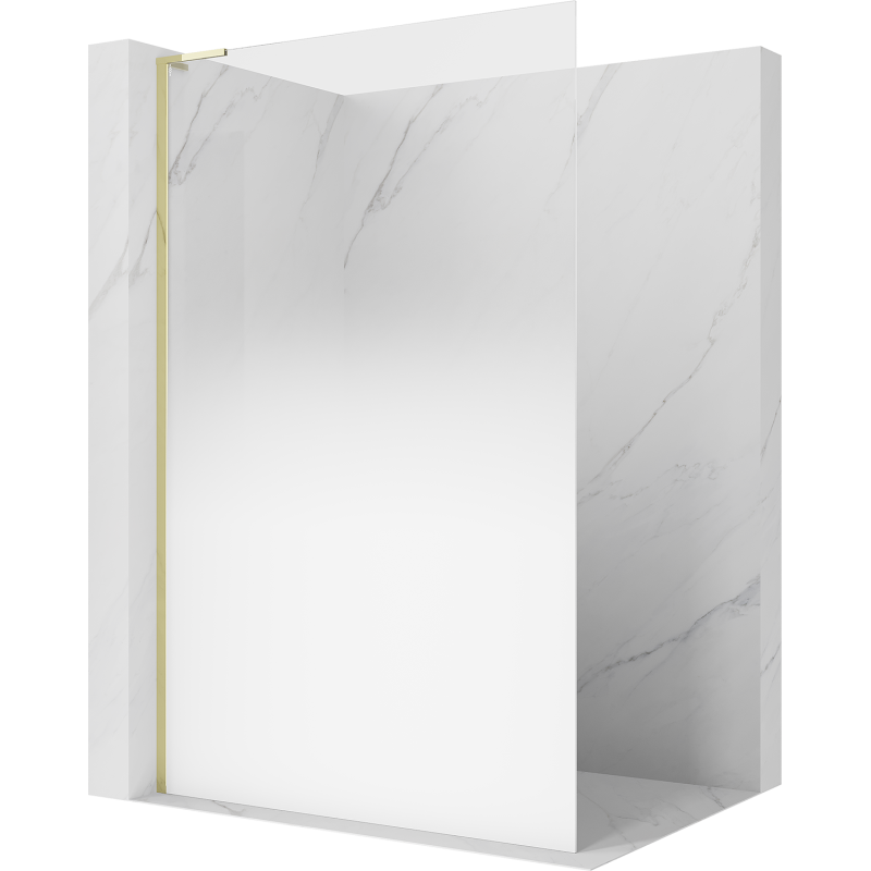 Mexen Kioto L sprchová stena Walk-in 90 x 200 cm, biela ombre 8 mm, zlatá - 800-090-103-50-86
