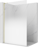 Mexen Kioto L sprchová stena Walk-in 100 x 200 cm, biele ombré 8 mm, zlatá - 800-100-103-50-86