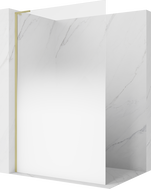 Mexen Kioto L sprchová stena Walk-in 80 x 200 cm, biela ombre 8 mm, zlatá kartáčovaná - 800-080-103-55-86
