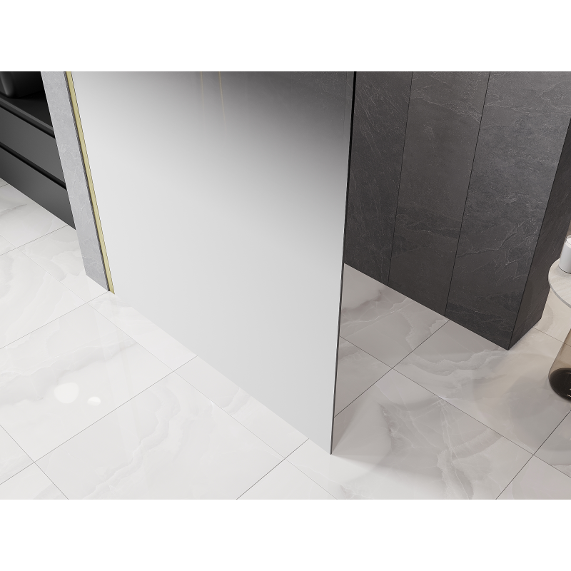 Mexen Kioto L Sprchová stena Walk-in 90 x 200 cm, ombre biela 8 mm, zlatá brúsená - 800-090-103-55-86