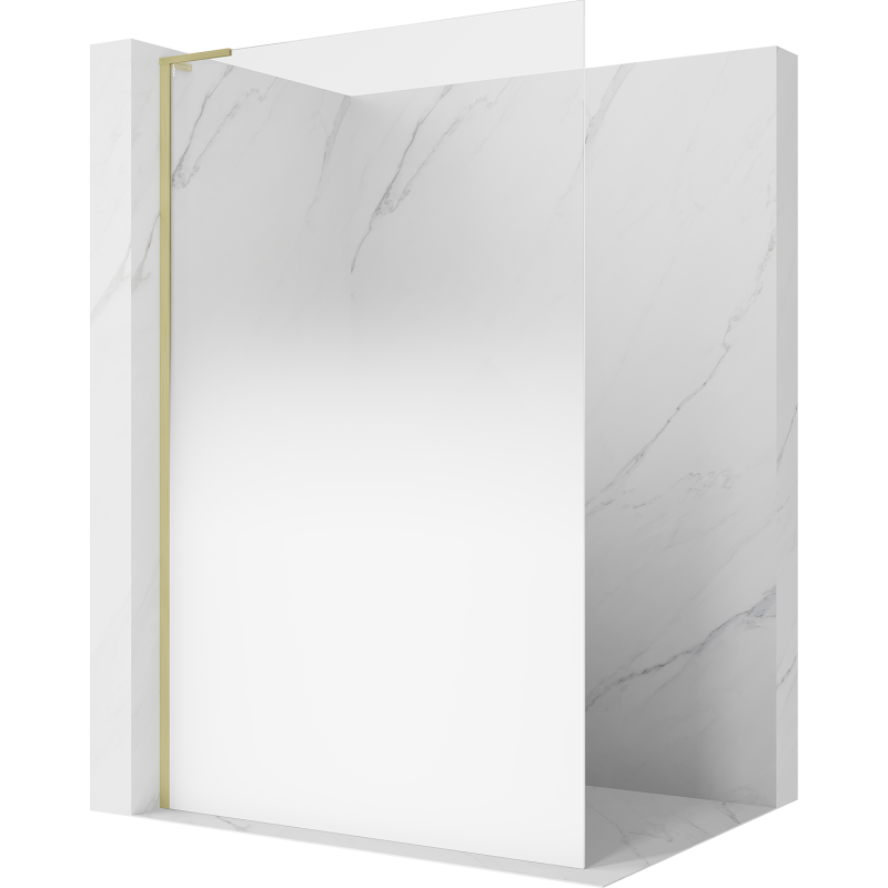 Mexen Kioto L Sprchová stena Walk-in 90 x 200 cm, ombre biela 8 mm, zlatá brúsená - 800-090-103-55-86