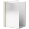 Mexen Kioto L Sprchová stena Walk-in 90 x 200 cm, ombre biela 8 mm, zlatá brúsená - 800-090-103-55-86