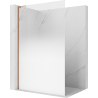 Mexen Kioto L Sprchová stena Walk-in 90 x 200 cm, ombre biela 8 mm, ružové zlato - 800-090-103-60-86
