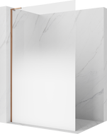 Mexen Kioto L sprchová stena Walk-in 100 x 200 cm, ombre biela 8 mm, ružové zlato - 800-100-103-60-86