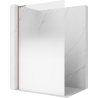 Mexen Kioto L sprchová stena Walk-in 100 x 200 cm, biela ombre 8 mm, brúsená meď - 800-100-103-65-86