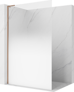 Mexen Kioto L sprchová stena Walk-in 120 x 200 cm, biela ombre 8 mm, kartáčovaná meď - 800-120-103-65-86