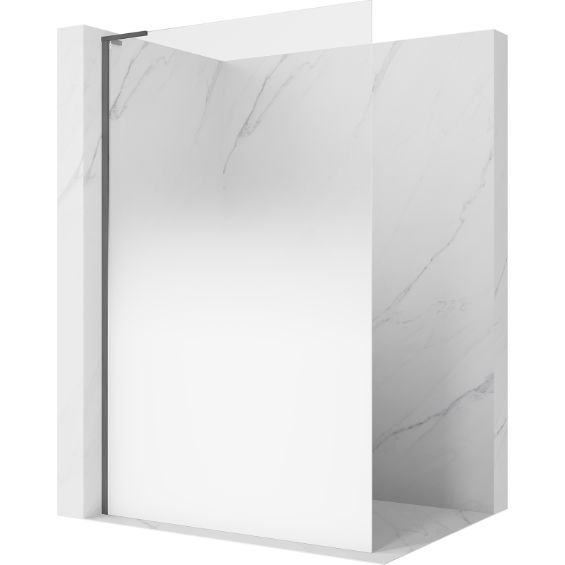 Mexen Kioto L sprchová stena Walk-in 90 x 200 cm, ombre biela 8 mm, gun gray brúsená - 800-090-103-66-86