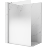 Mexen Kioto L sprchová stena Walk-in 90 x 200 cm, ombre biela 8 mm, gun gray brúsená - 800-090-103-66-86