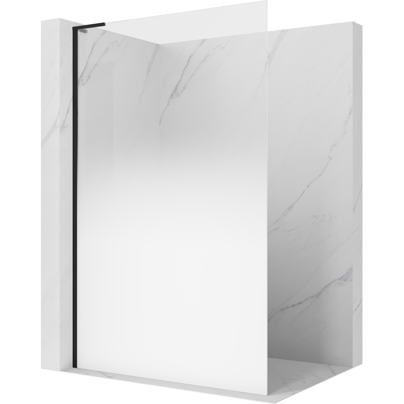 Mexen Kioto L sprchová stena Walk-in 70 x 200 cm, biela ombre 8 mm, čierna - 800-070-103-70-86