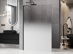 Mexen Kioto L sprchová stena Walk-in 80 x 200 cm, biela ombre 8 mm, čierna - 800-080-103-70-86