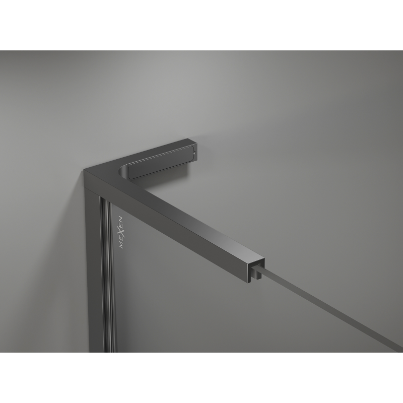 Mexen Kioto L sprchová stena Walk-in 90 x 200 cm, biela ombre 8 mm, gun metal - 800-090-103-95-86
