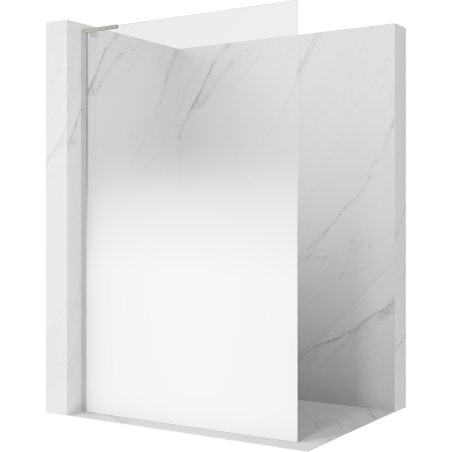 Mexen Kioto L sprchová stena Walk-in 90 x 200 cm, biele ombre 8 mm, brúsený nikel - 800-090-103-97-86