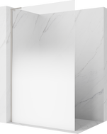Mexen Kioto L sprchová stena Walk-in 100 x 200 cm, biela ombre 8 mm, brúsený nikel - 800-100-103-97-86