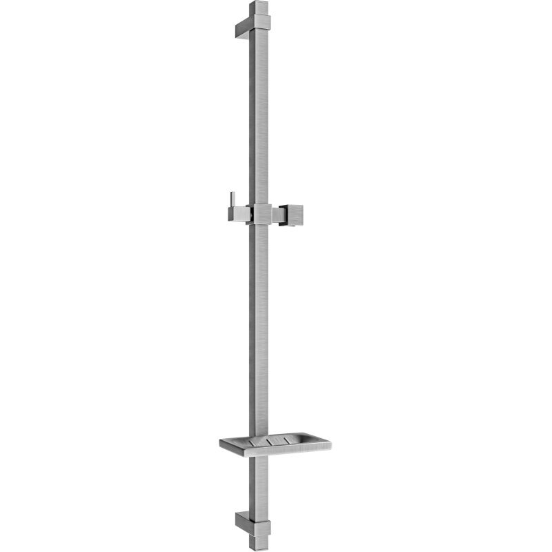 Mexen DQ sprchová tyč s mydelničkou 80 cm, kartáčovaná gun gray - 79381-66