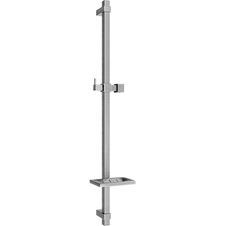 Mexen DQ sprchová tyč s mydelničkou 80 cm, kartáčovaná gun gray - 79381-66