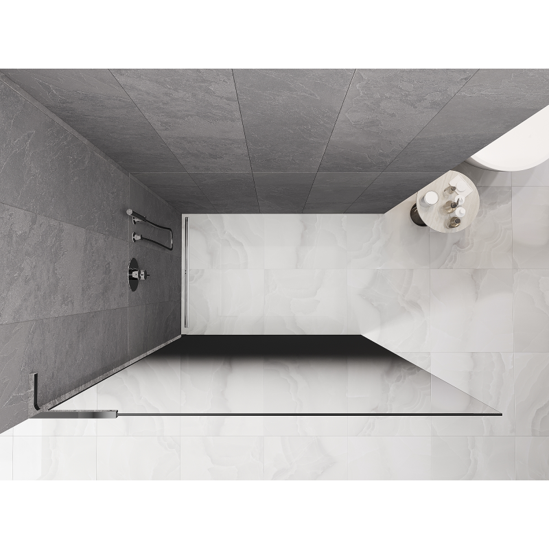 Mexen Kioto L sprchová stena Walk-in 80 x 200 cm, čierna ombré 8 mm, chróm - 800-080-103-01-76