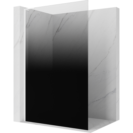 Mexen Kioto L sprchová stena Walk-in 90 x 200 cm, ombré čierna 8 mm, biela - 800-090-103-20-76