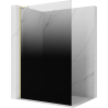 Mexen Kioto L sprchová stena Walk-in 100 x 200 cm, čierne ombre 8 mm, zlatá - 800-100-103-50-76