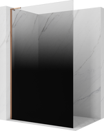 Mexen Kioto L sprchová stena Walk-in 70 x 200 cm, ombre čierna 8 mm, ružové zlato - 800-070-103-60-76