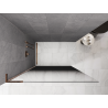 Mexen Kioto L sprchová stena Walk-in 90 x 200 cm, čierne ombre 8 mm, ružové zlato - 800-090-103-60-76