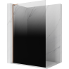 Mexen Kioto L sprchová stena Walk-in 110 x 200 cm, ombre čierna 8 mm, ružové zlato - 800-110-103-60-76