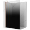 Mexen Kioto L sprchová stena Walk-in 70 x 200 cm, čierne ombre 8 mm, brúsená meď - 800-070-103-65-76
