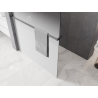 Mexen Kioto+ sprchová stena s poličkou Walk-in 140 x 200 cm, ombre biela 8 mm, chróm - 800-140-121-01-86