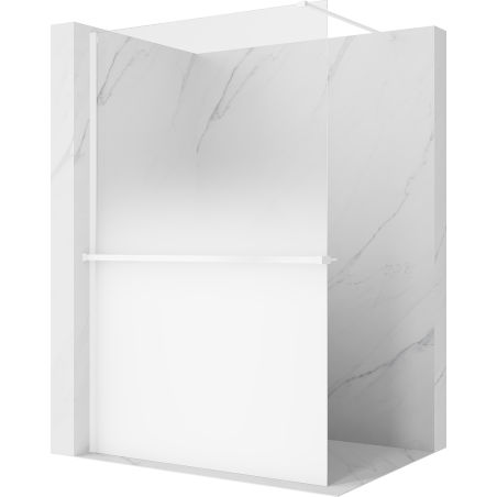 Mexen Kioto+ sprchová stena s poličkou Walk-in 80 x 200 cm, biela ombre 8 mm, biela - 800-080-121-20-86