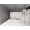 Mexen Kioto+ sprchová stena s poličkou Walk-in 80 x 200 cm, biela ombre 8 mm, zlatá - 800-080-121-50-86