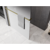 Mexen Kioto+ sprchová stena s poličkou Walk-in 70 x 200 cm, biela ombre 8 mm, zlatá kartáčovaná - 800-070-121-55-86