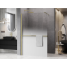 Mexen Kioto+ sprchová stena s poličkou Walk-in 70 x 200 cm, biela ombre 8 mm, zlatá kartáčovaná - 800-070-121-55-86