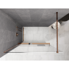 Mexen Kioto+ sprchová stena s poličkou Walk-in 90 x 200 cm, ombre biela 8 mm, ružové zlato - 800-090-121-60-86
