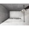 Mexen Kioto+ sprchová stena s poličkou Walk-in 150 x 200 cm, biela ombre 8 mm, gun metal - 800-150-121-95-86