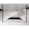 Mexen Kioto samostatne stojaca sprchová stena 110 x 200 cm, ombre čierna 8 mm, ružové zlato - 800-110-002-60-76