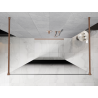 Mexen Kioto samostatne stojaca sprchová stena 130 x 200 cm, čierna ombre 8 mm, kartáčovaná meď - 800-130-002-65-76