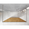 Mexen Kioto voľne stojaca sprchová stena 100 x 200 cm, bronz 8 mm, brúsený nikel - 800-100-002-97-32
