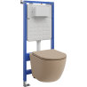 Mexen Lena podomietková WC súprava Tex Slim s WC misou a pomaly padajúcim sedadlom, matná capuccino - 610030224064