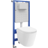 Mexen Rico podomietková WC súprava pneumatický rám Tex Air Slim s WC mísou a pomaly padajúcim sedátkom, biela